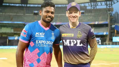 Sanju Samson and Eoin Morgan at the time of toss