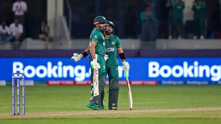 Babar Azam and Rizwan playing for Pakistan