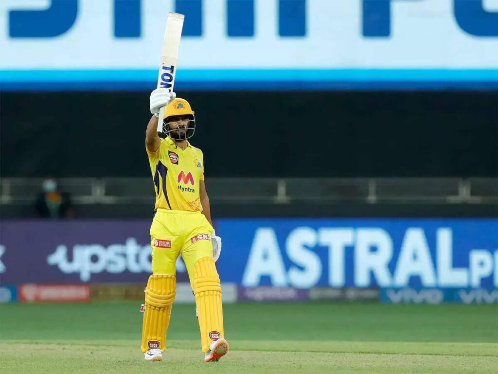 Ruturaj Gaikwad celebration after scoring fifty