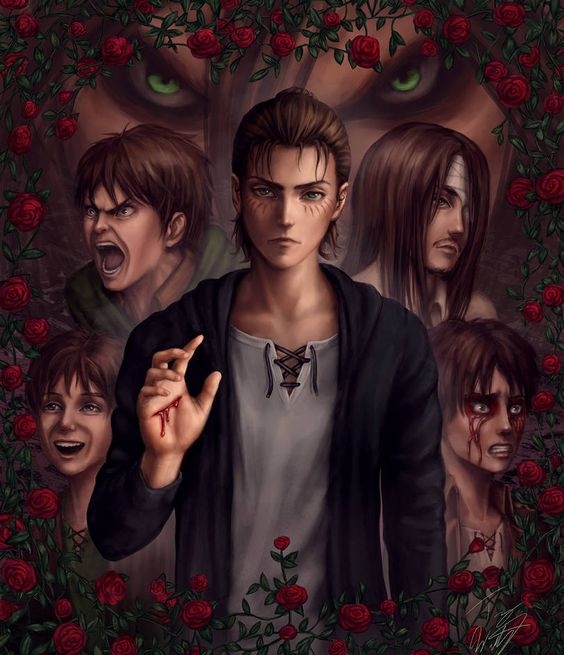different faces of Eren Jeager