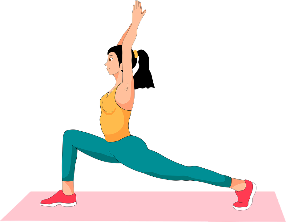 Girl teaching how to stretch after workout